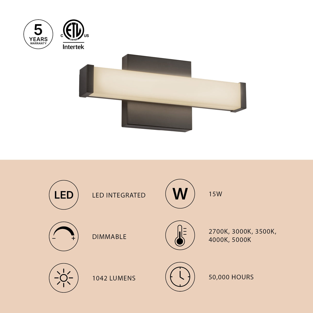 Kuzco Vibe Geri 12-in Wall/Vanity Light