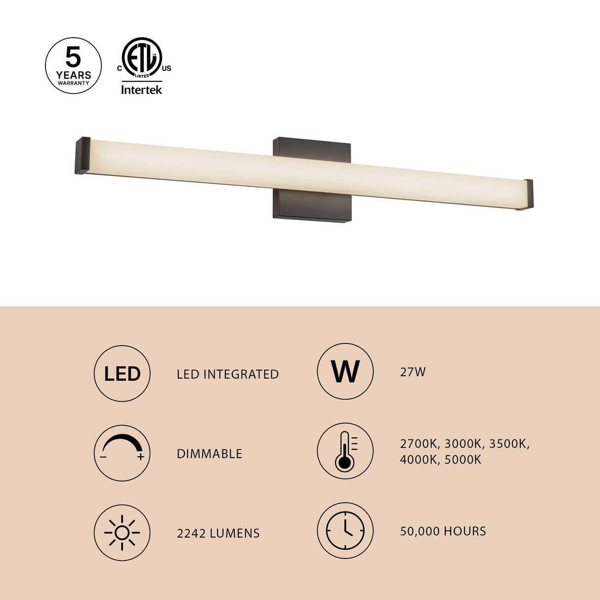 Kuzco Vibe Geri 30-in Wall/Vanity Light