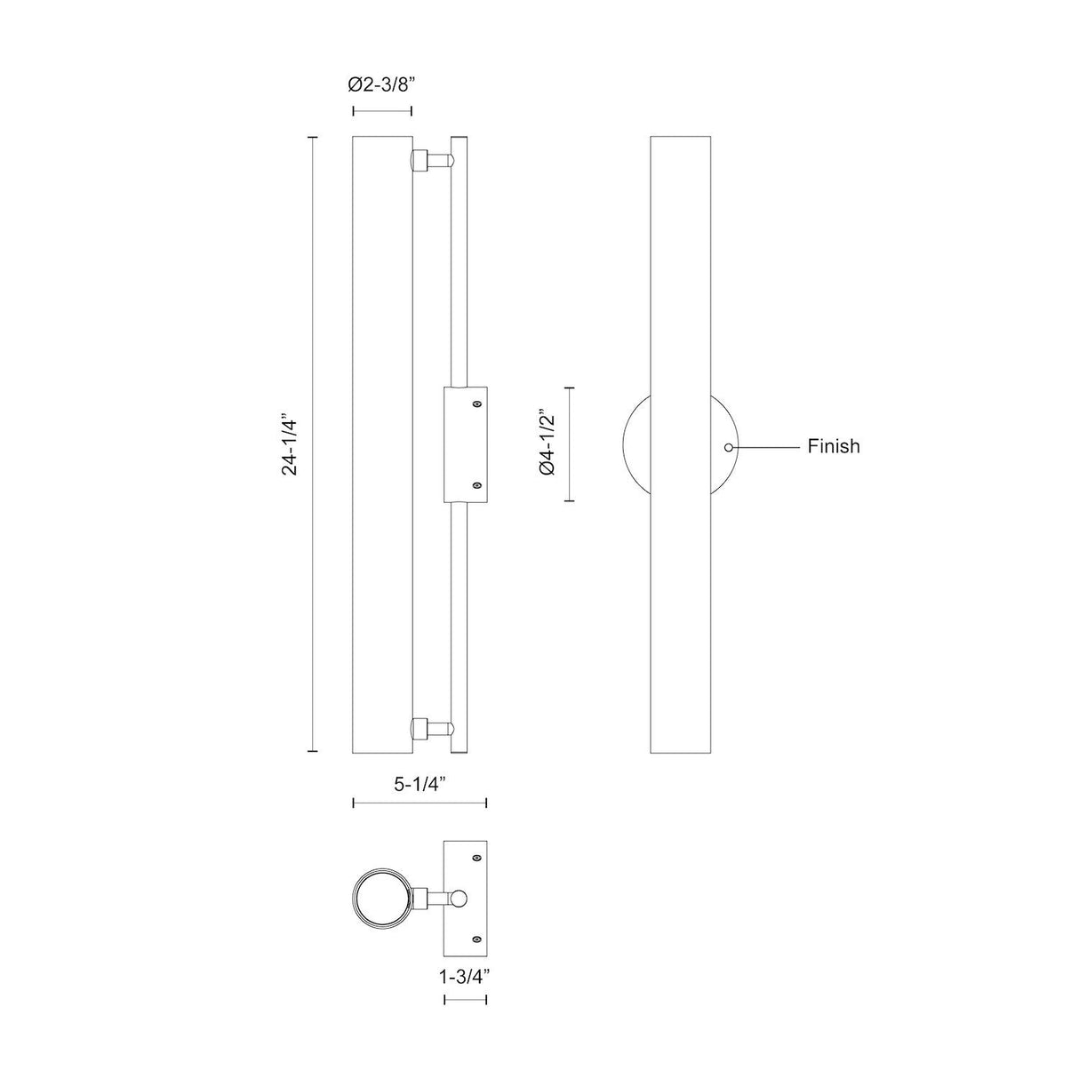Kuzco Gramercy 24-in Wall Sconce