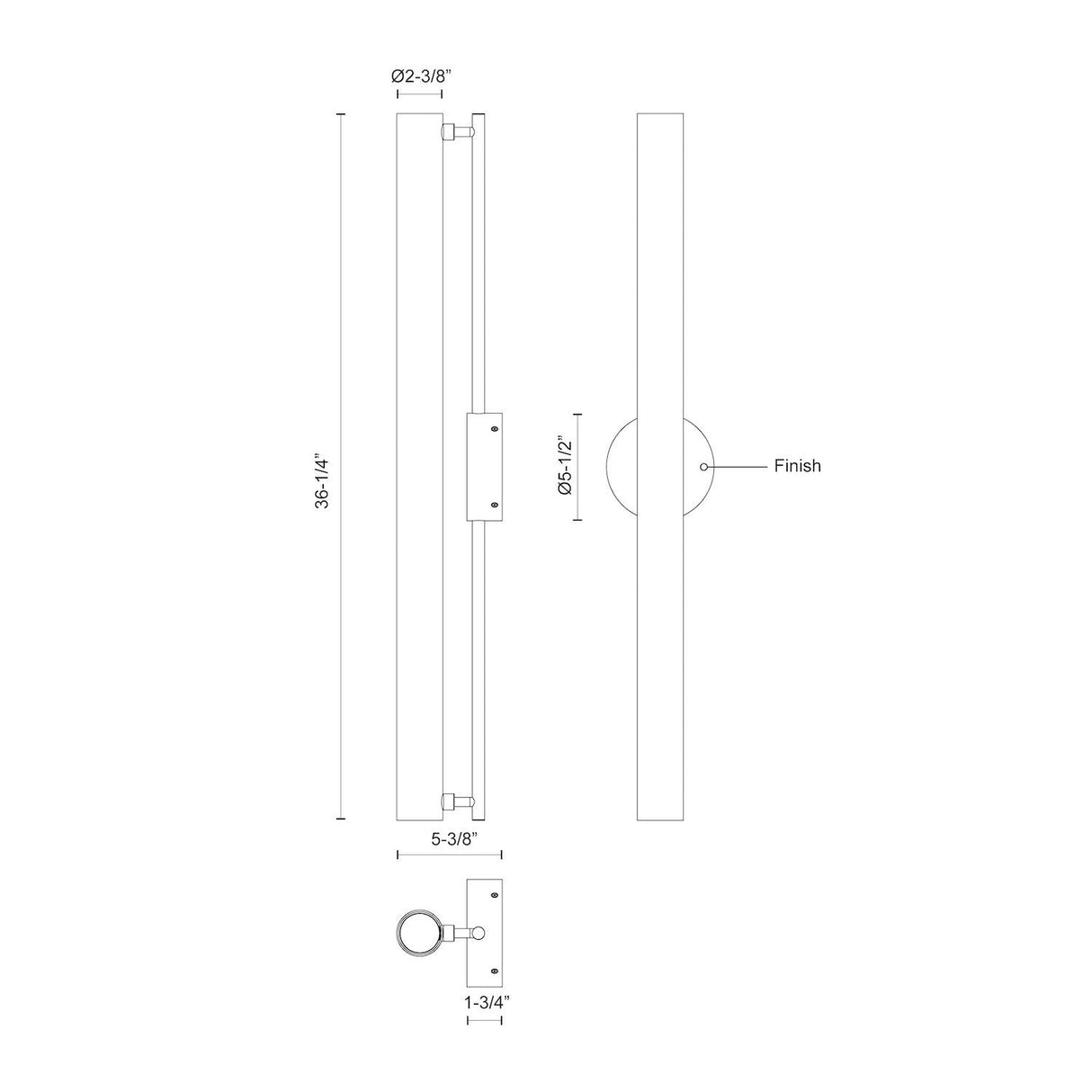 Kuzco Gramercy 36-in Wall Sconce