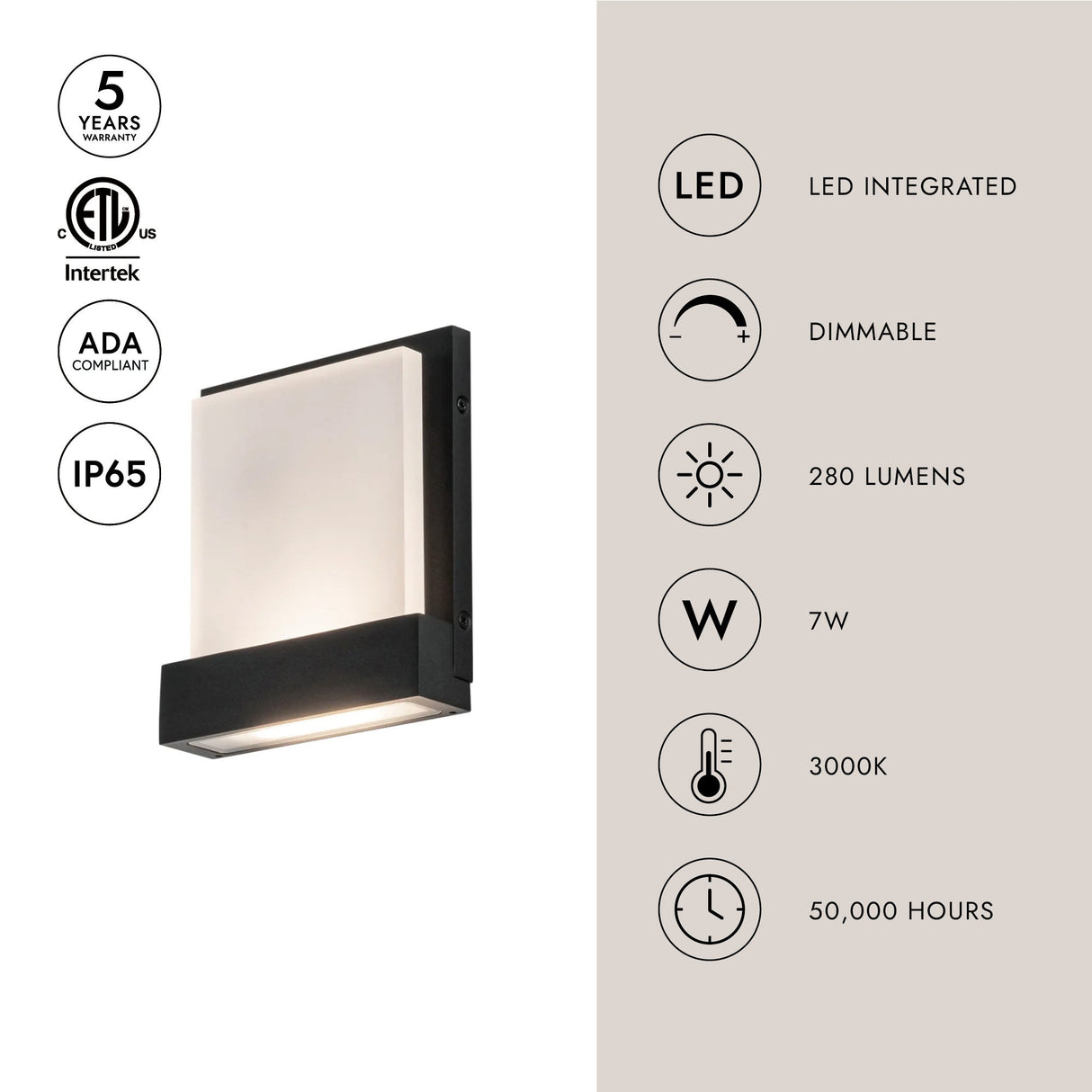 Kuzco Guide 7-in All-terior Wall Light