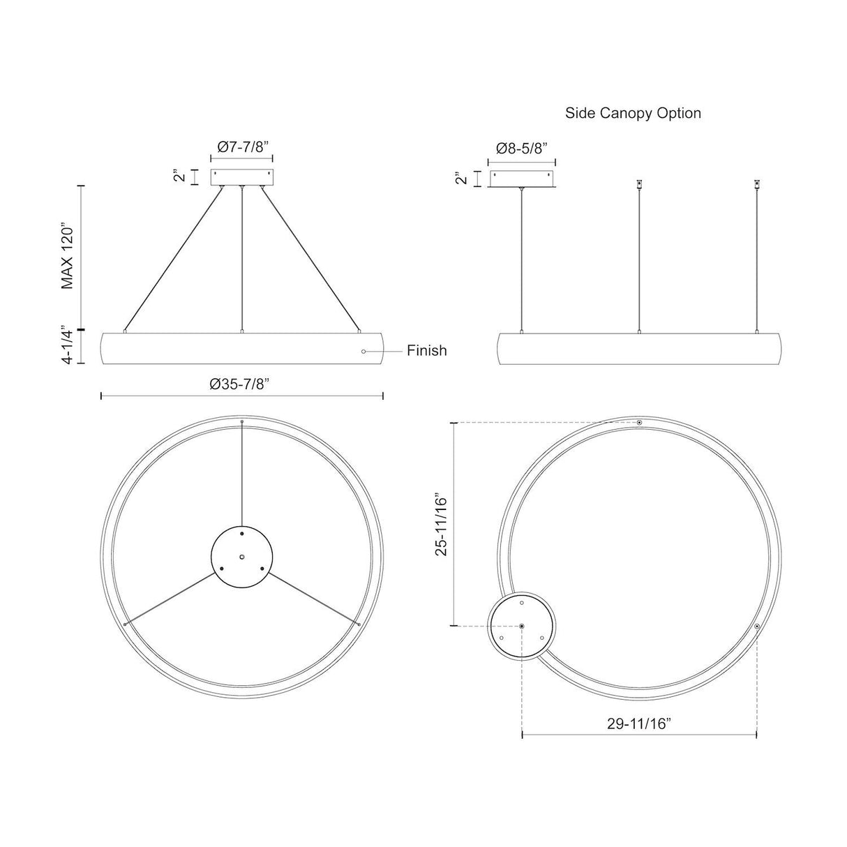 Kuzco Halo 35-in Pendant