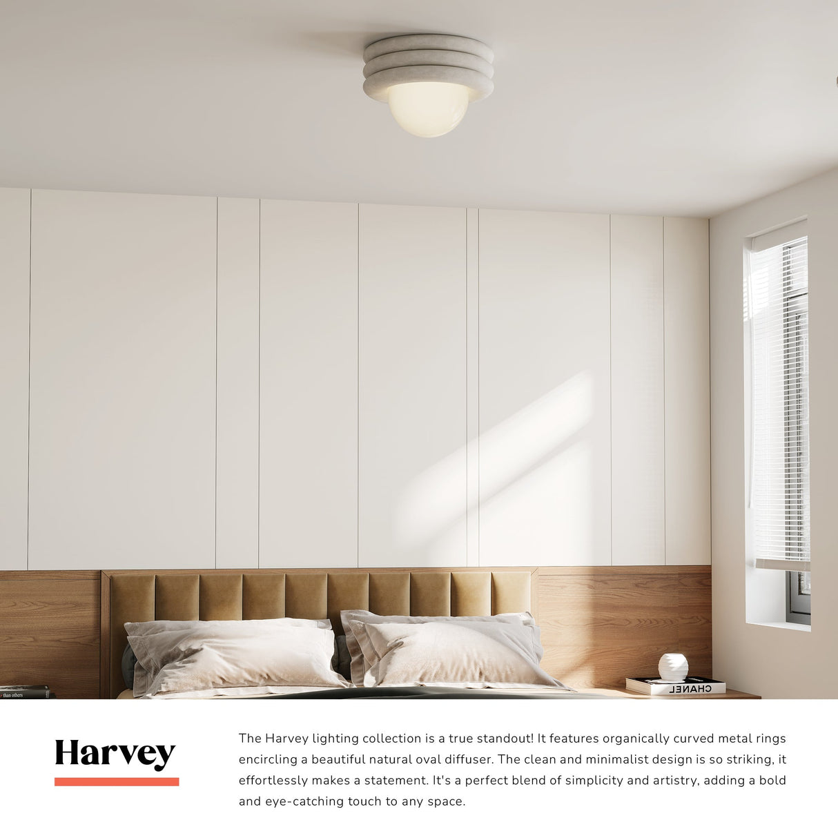 Alora Mood Harvey 12-in Semi-Flush Mount