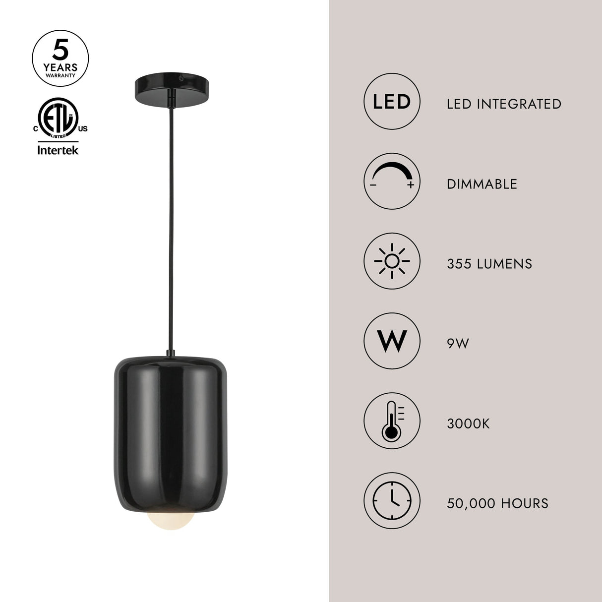 Kuzco Hayden 7-in Pendant