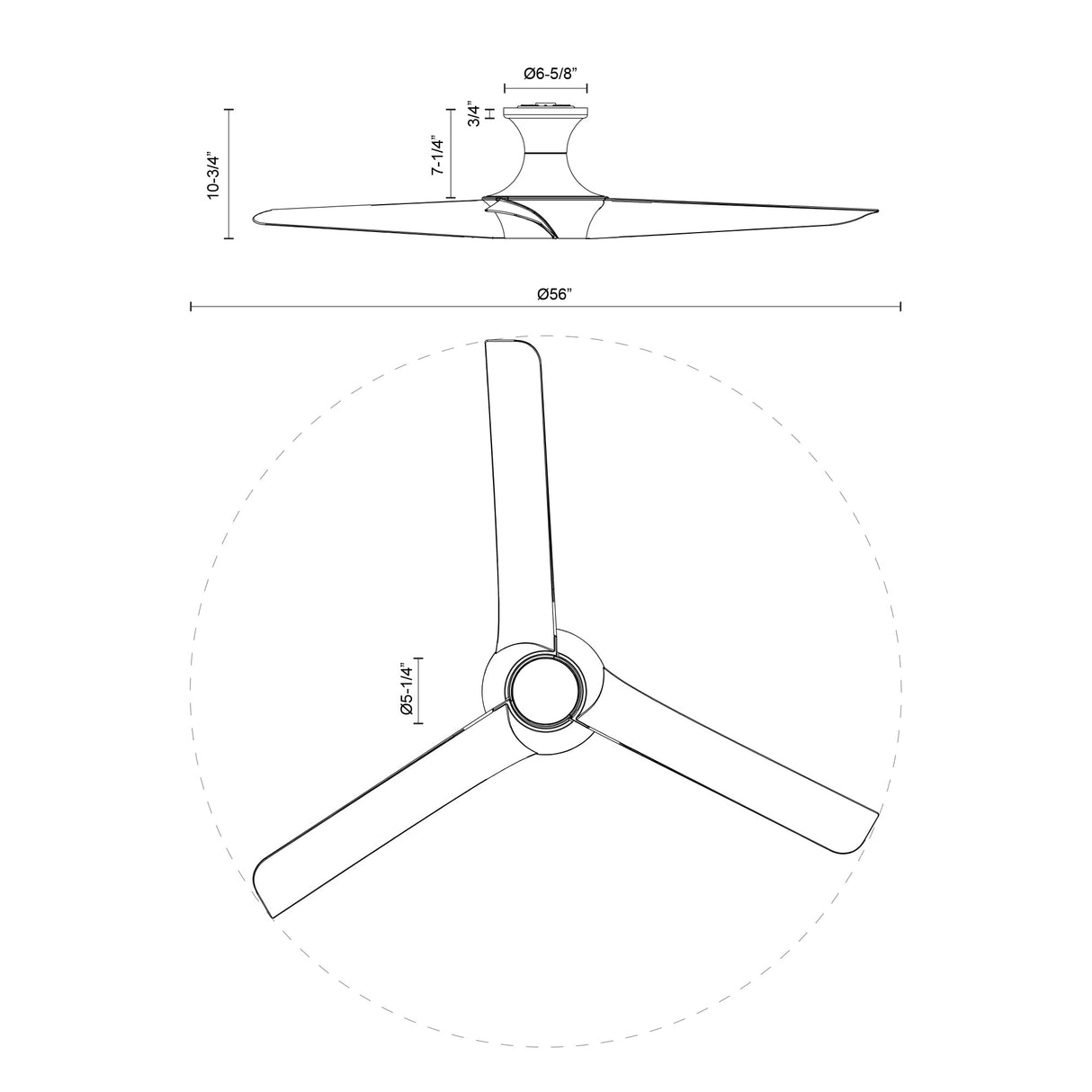 Alora Mood Emiko-H 56-in Ceiling Fan