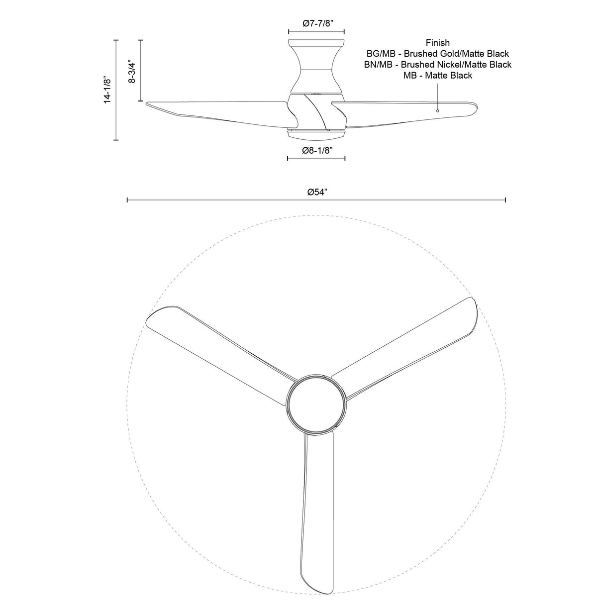 Kuzco Thalia 54-in Hugger Fan
