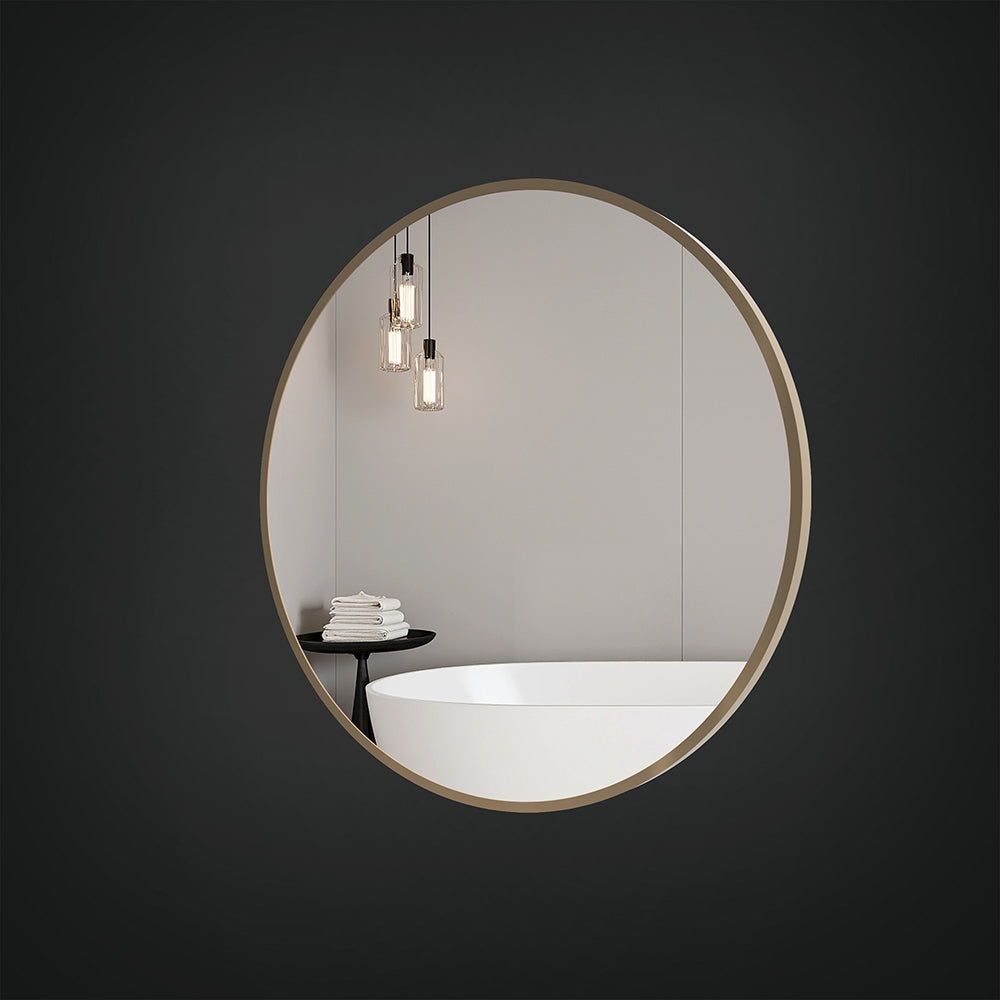 Brio Non-Lit Mirror in Brushed Bronze