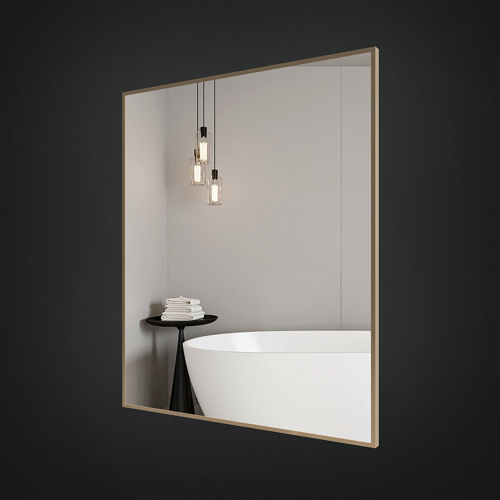 Cove Non-Lit Mirror in Brushed Bronze