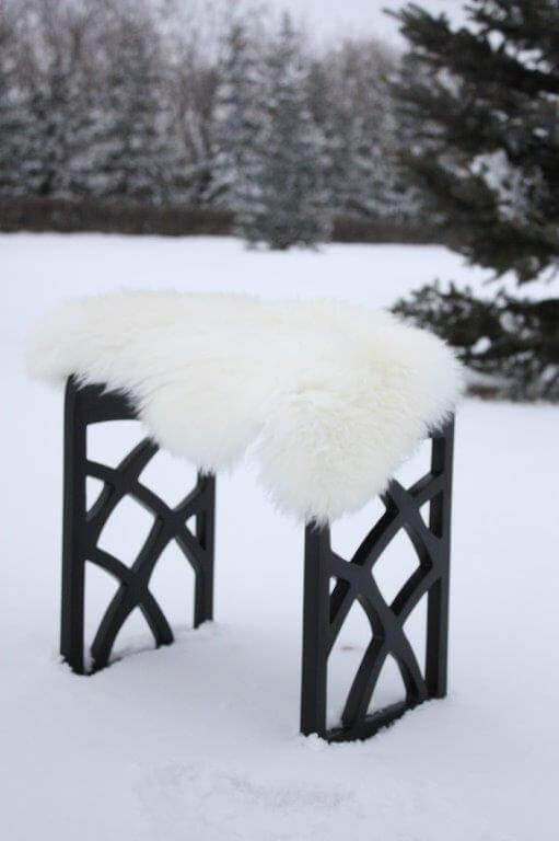 Shower Stool With Designer Cutouts
