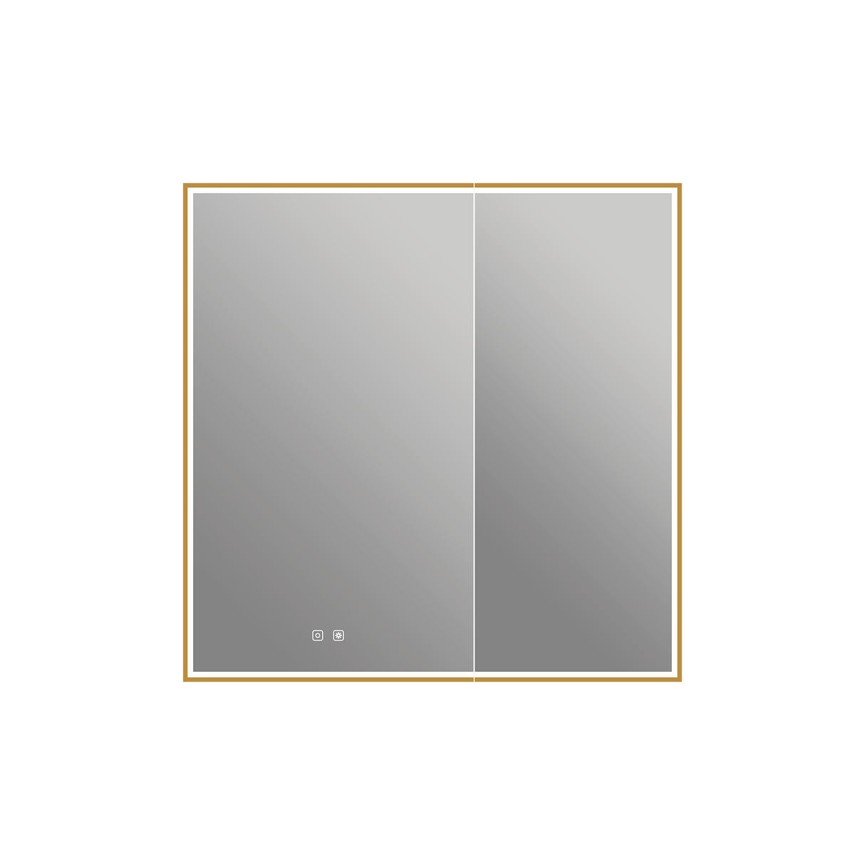 Nova Medicine Cabinet in Brushed Gold