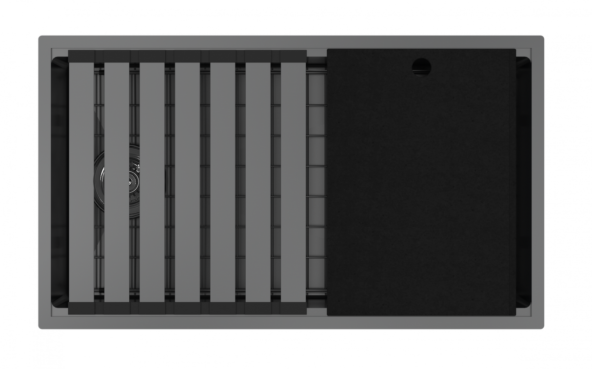 Integrato V2 - Black Pearl 32" Super Single w/cutting board, bottom grids, & roll-out mat