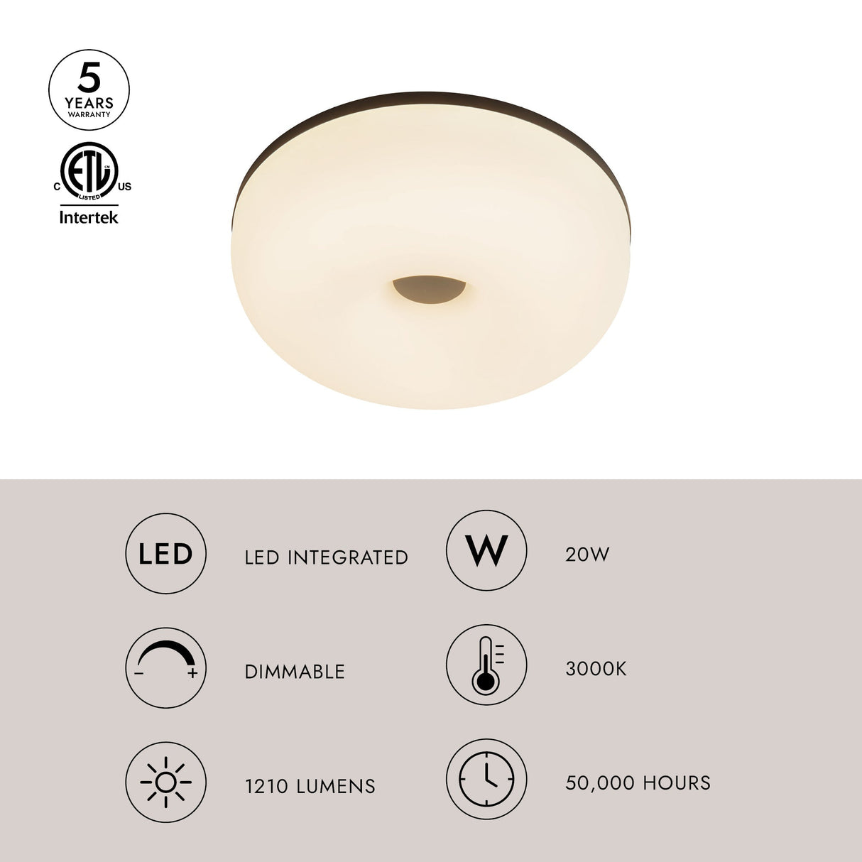 Kuzco Jada 12-in Flush Mount