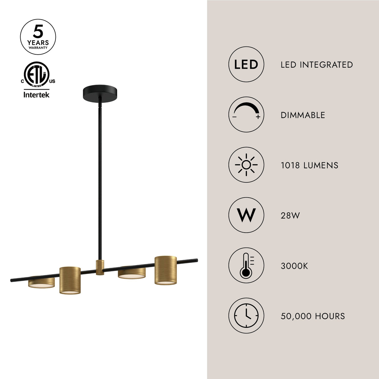 Kuzco Jayden 40-in Linear Pendant