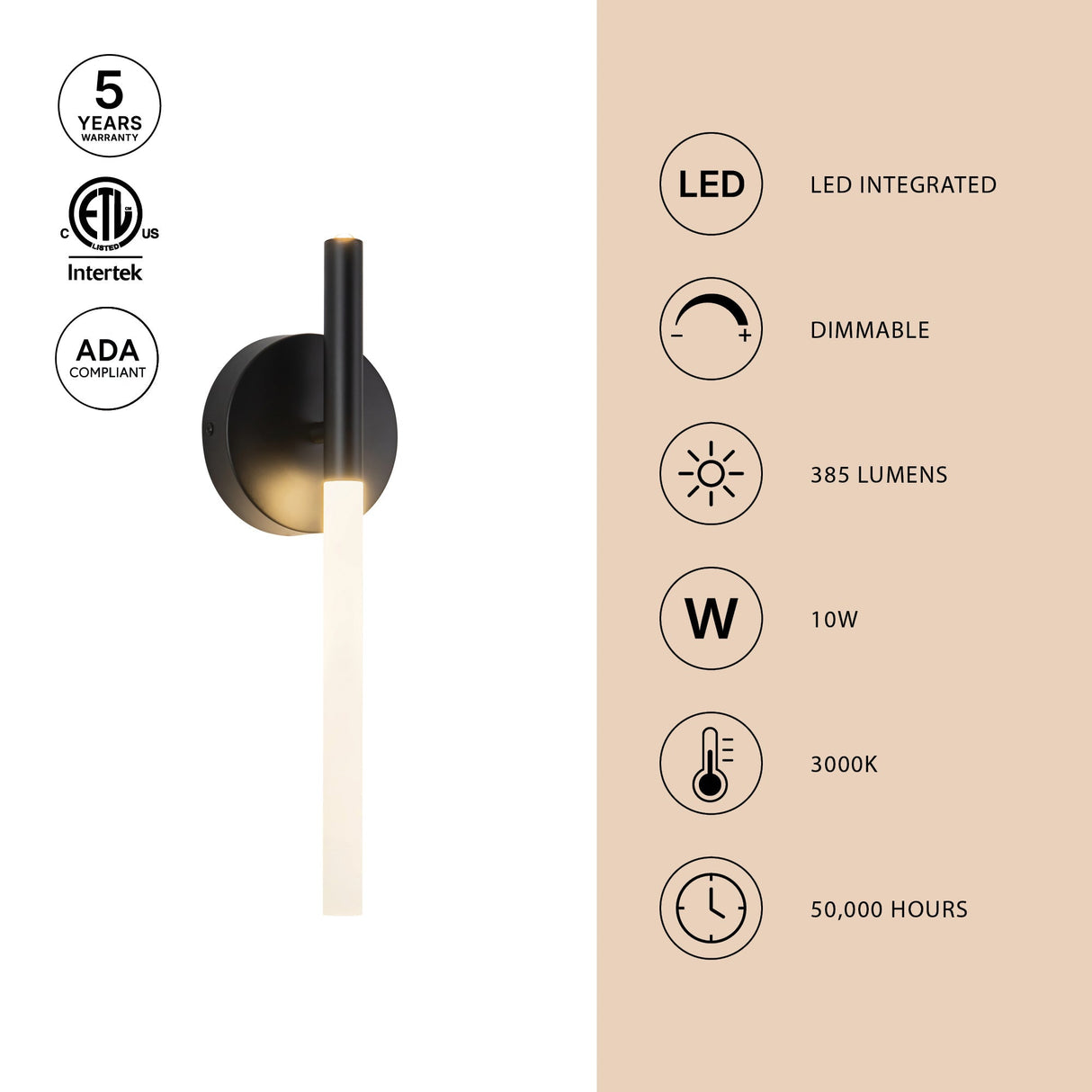 Kuzco Vibe Jeanie 18-in Wall Sconce