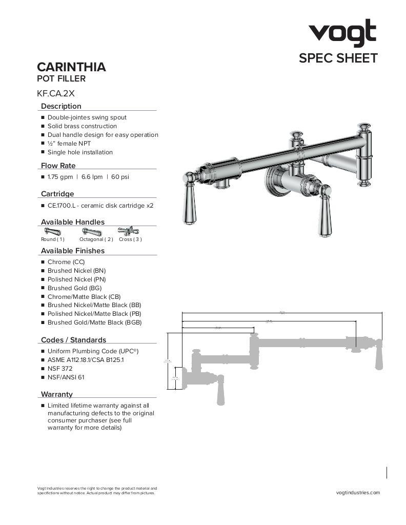 CARINTHIA POT FILLER