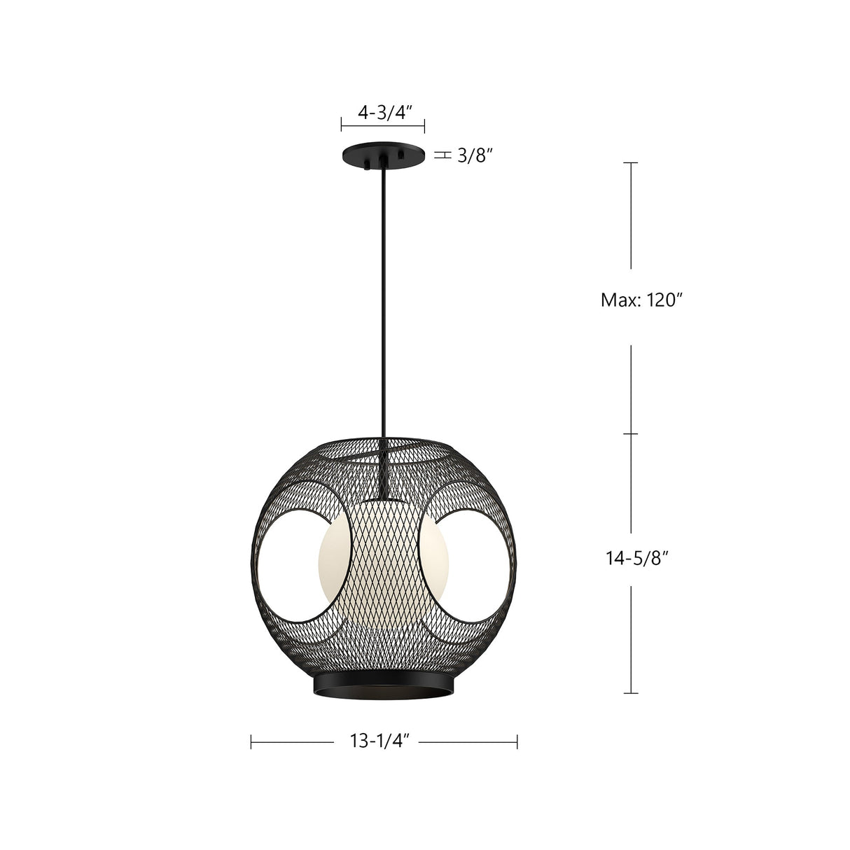 Kuzco Kona 13-in Exterior Pendant