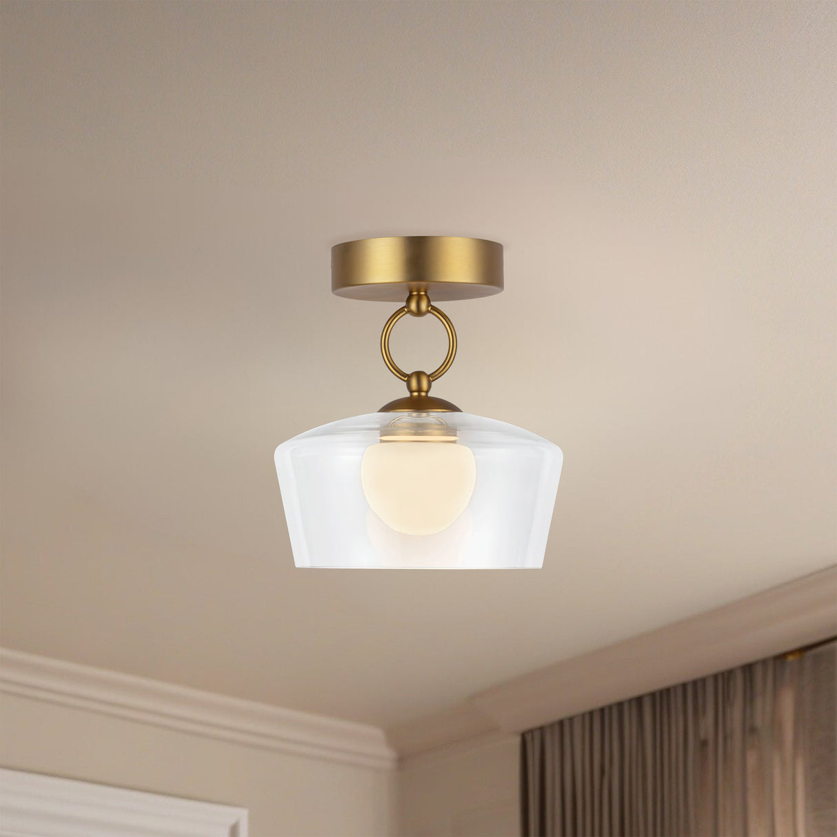 Alora Mood Leota 8-in Semi-Flush Mount