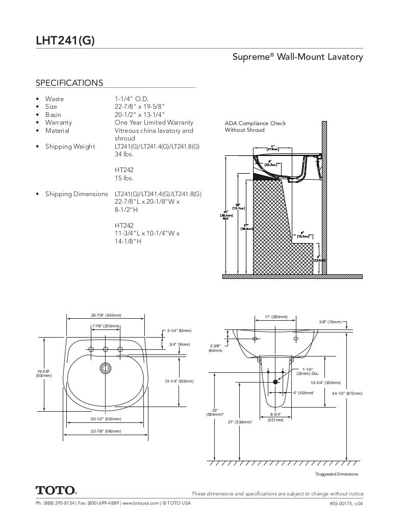 Supreme®Wall Mount Lavatory