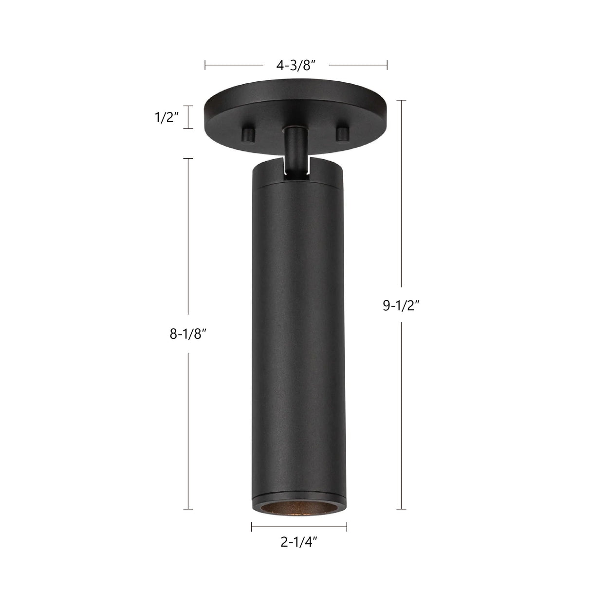 Kuzco Architectural Lorna 9-in (2-in Dia.) Adjustable Ceiling Mount