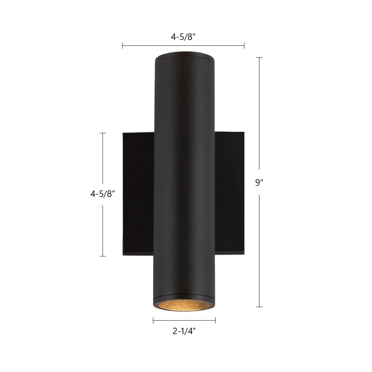 Kuzco Architectural Lorna 9-in (2-in Dia.) Wall Sconce Up/Down Light