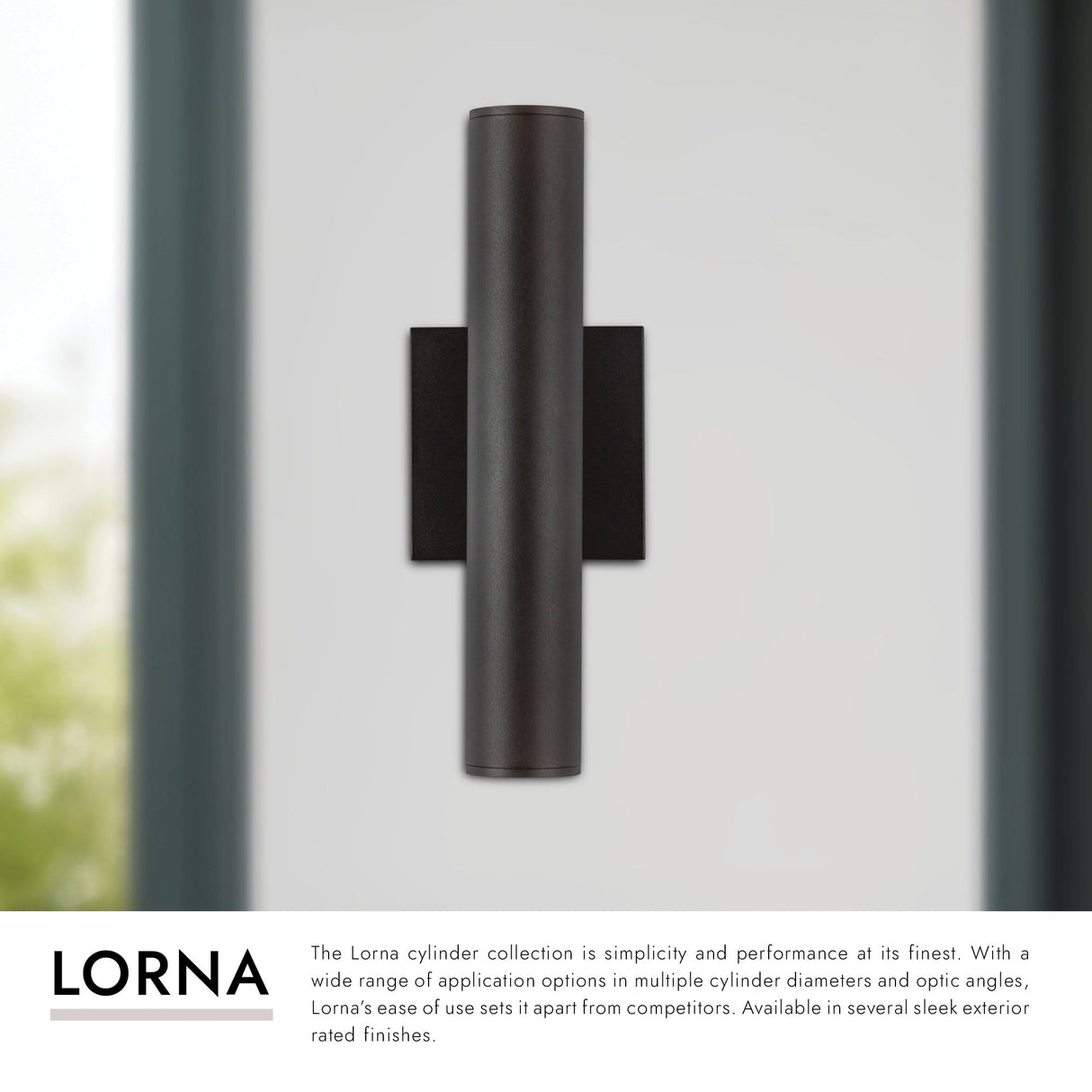 Kuzco Architectural Lorna 12-in (2-in Dia.) Wall Sconce Up/Down Light