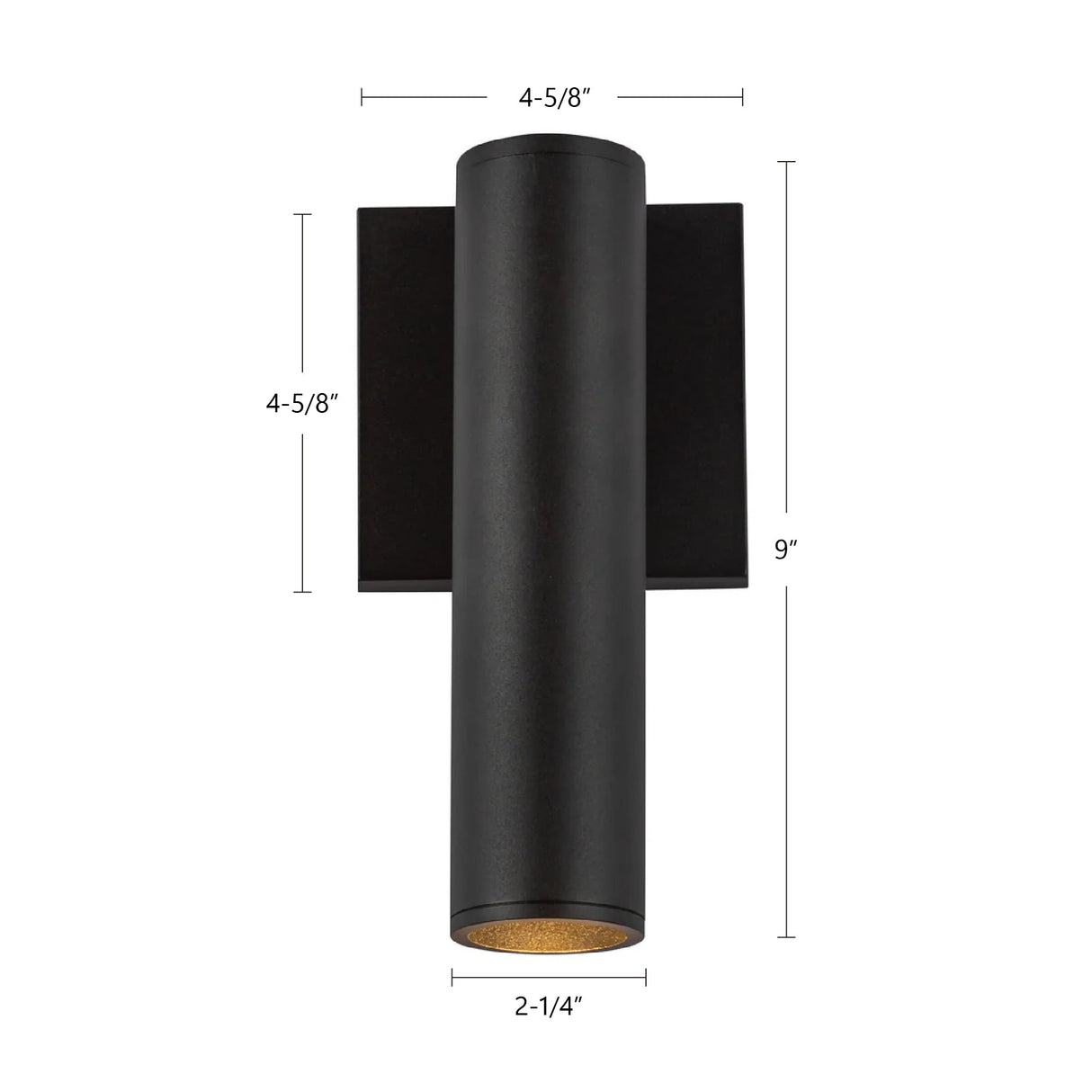 Kuzco Architectural Lorna 9-in (2-in Dia.) Interior/Exterior Wall Sconce