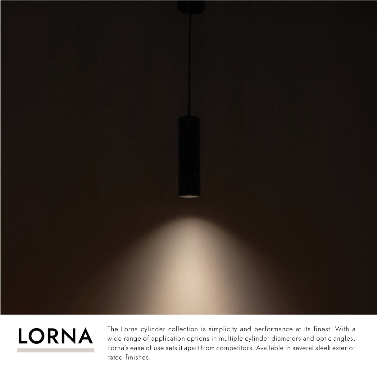 Kuzco Architectural Lorna 12-in (3-in Dia.) Pendant