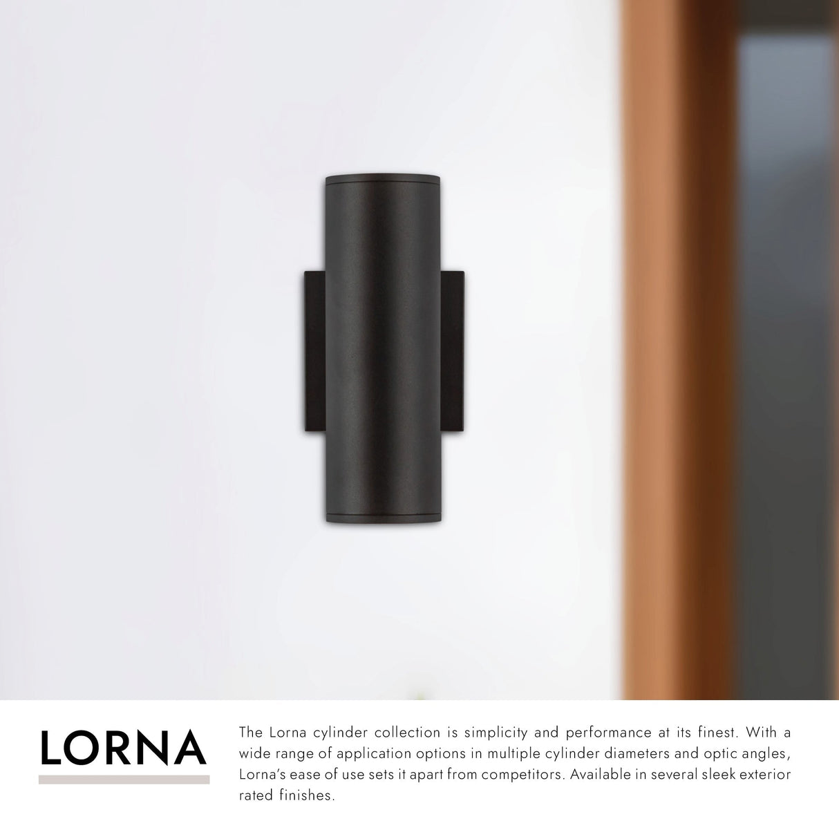 Kuzco Architectural Lorna 9-in (3-in Dia.) Wall Sconce Up/Down Light