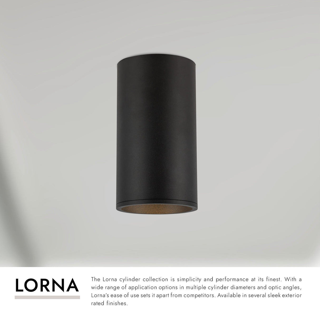 Kuzco Architectural Lorna 10-in (4-in Dia.) Concrete Ceiling Mount