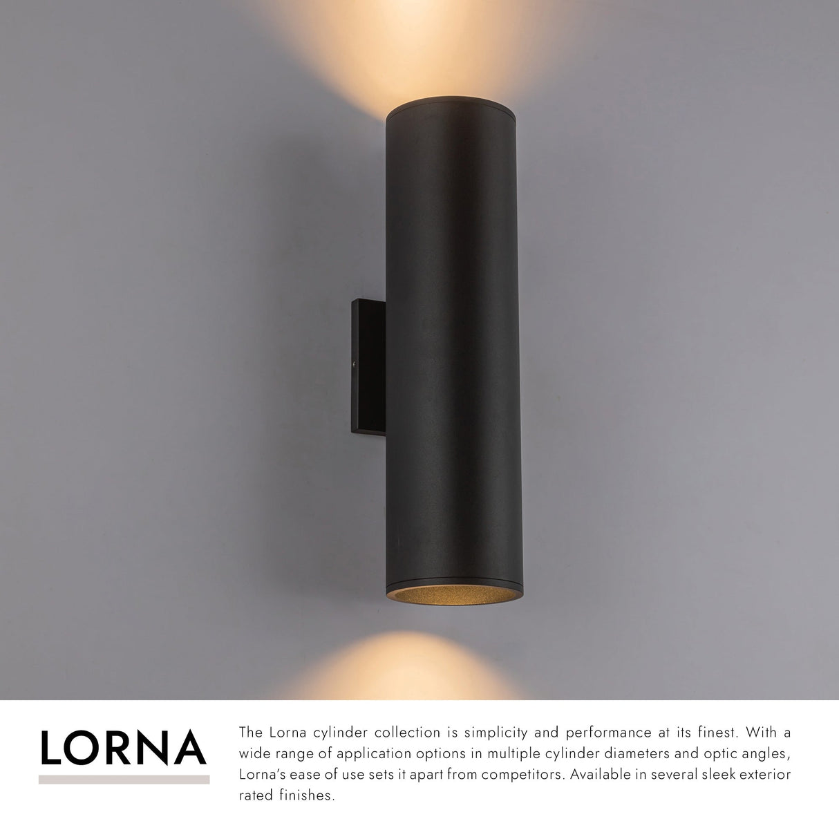 Kuzco Architectural Lorna 16-in (4-in Dia.) Wall Sconce Up/Down Light