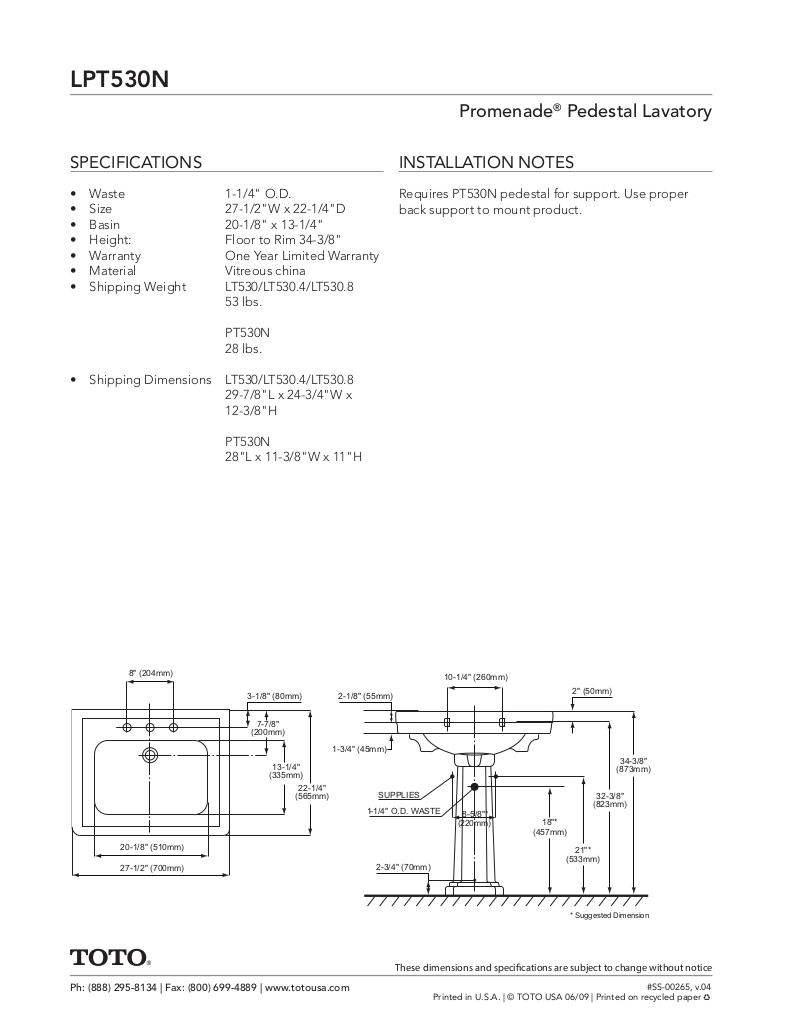 Promenade®Pedestal Lavatory