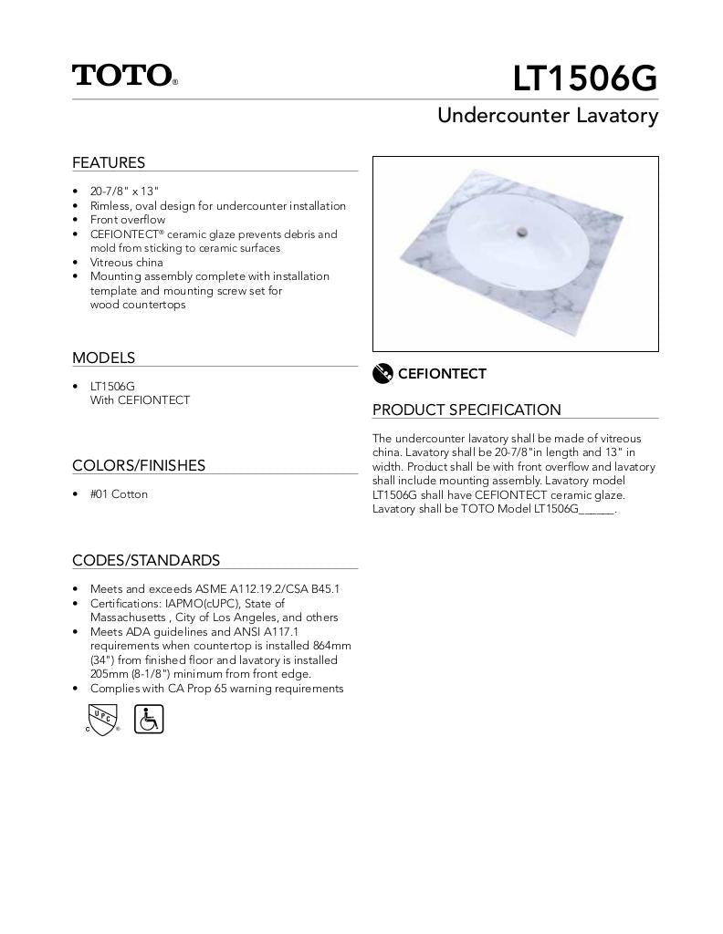 Undercounter Lavatory