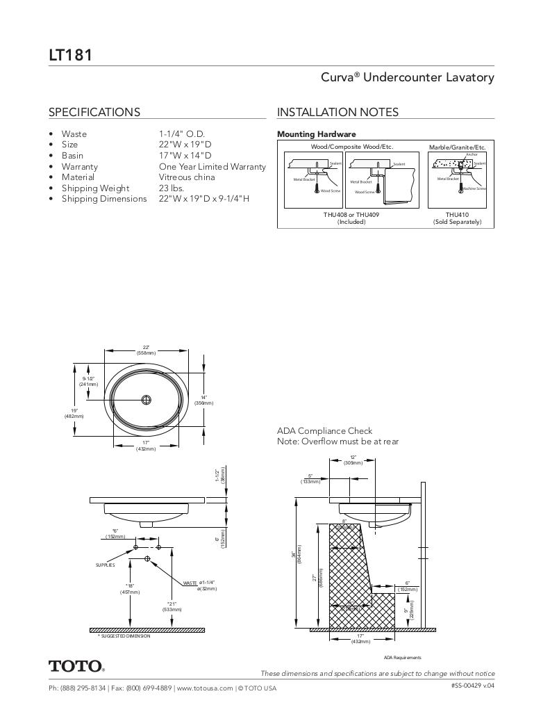 Curva Undercounter Lavatory