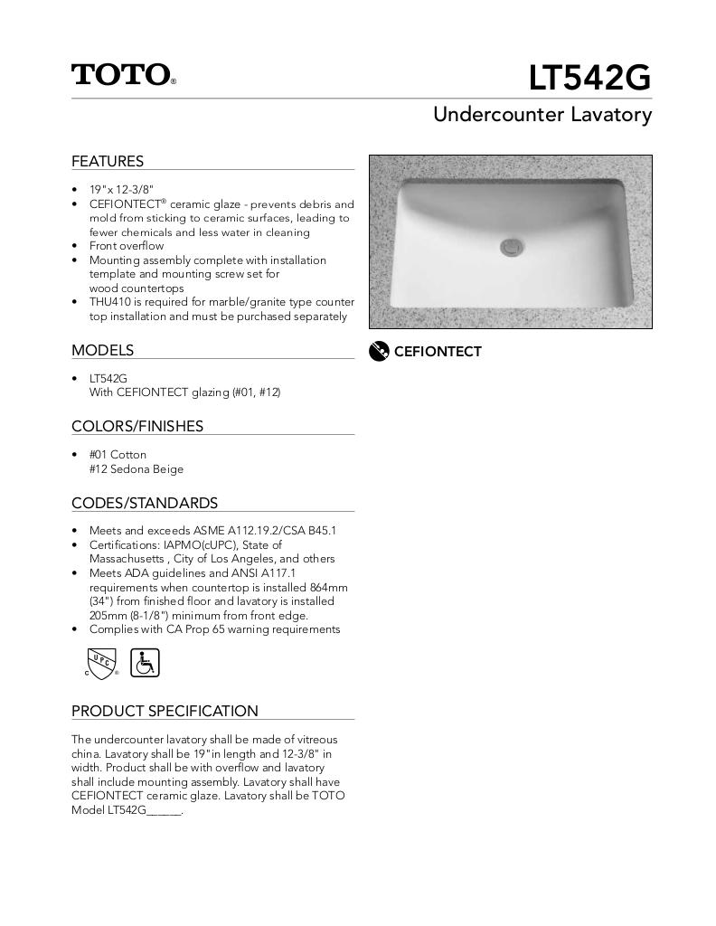 Undercounter Lavatory