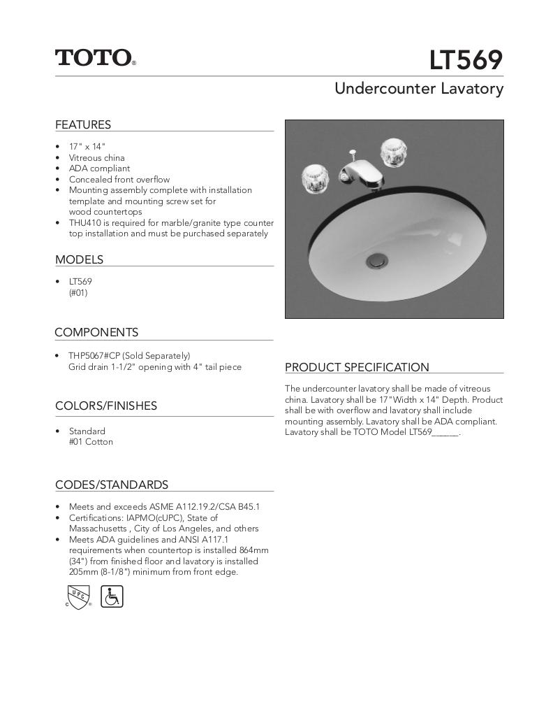 Undercounter Lavatory