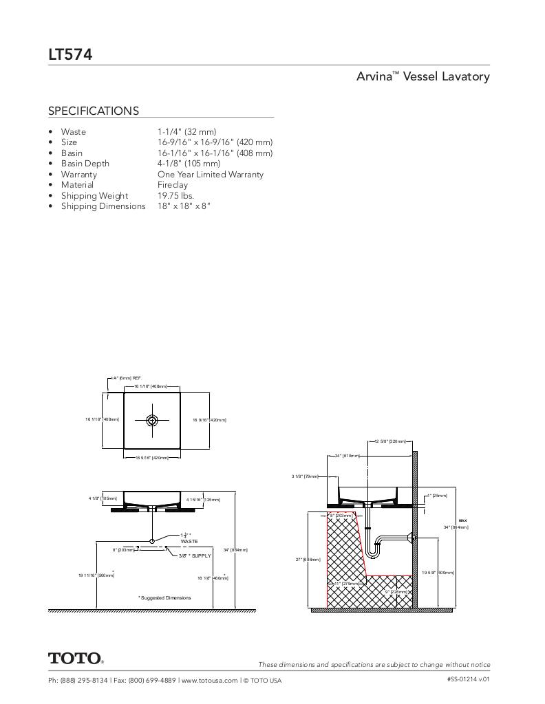 Arvina Square Vessel Lavatory