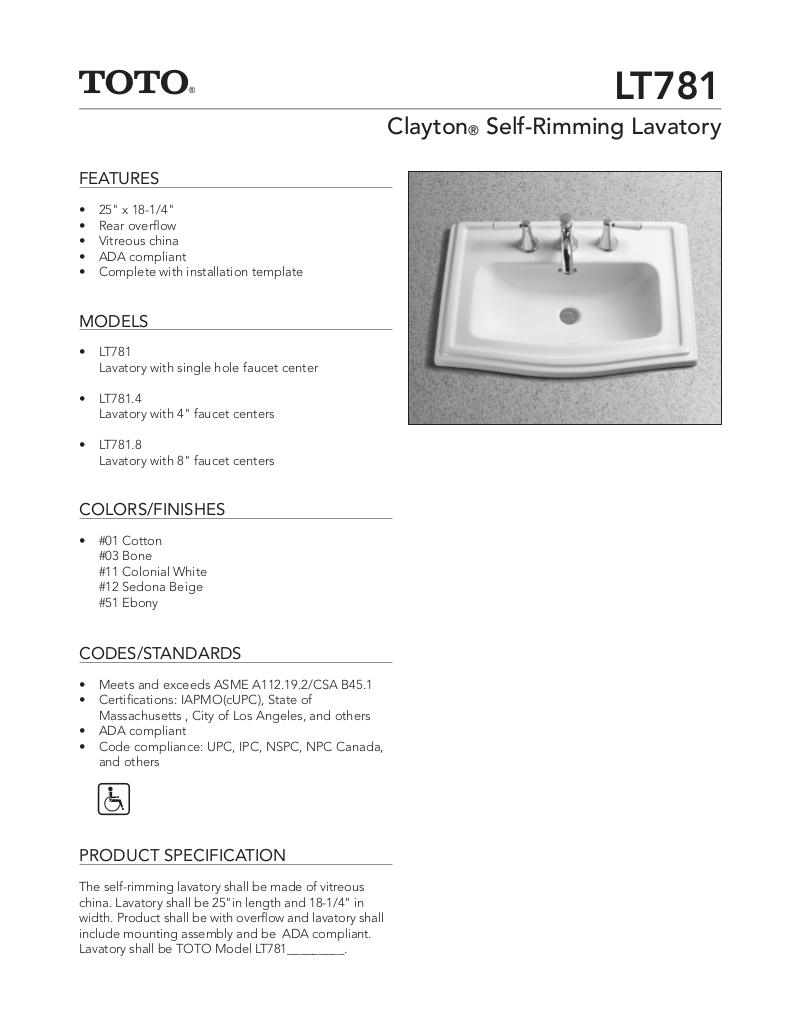 Clayton®Self Rimming Lavatory
