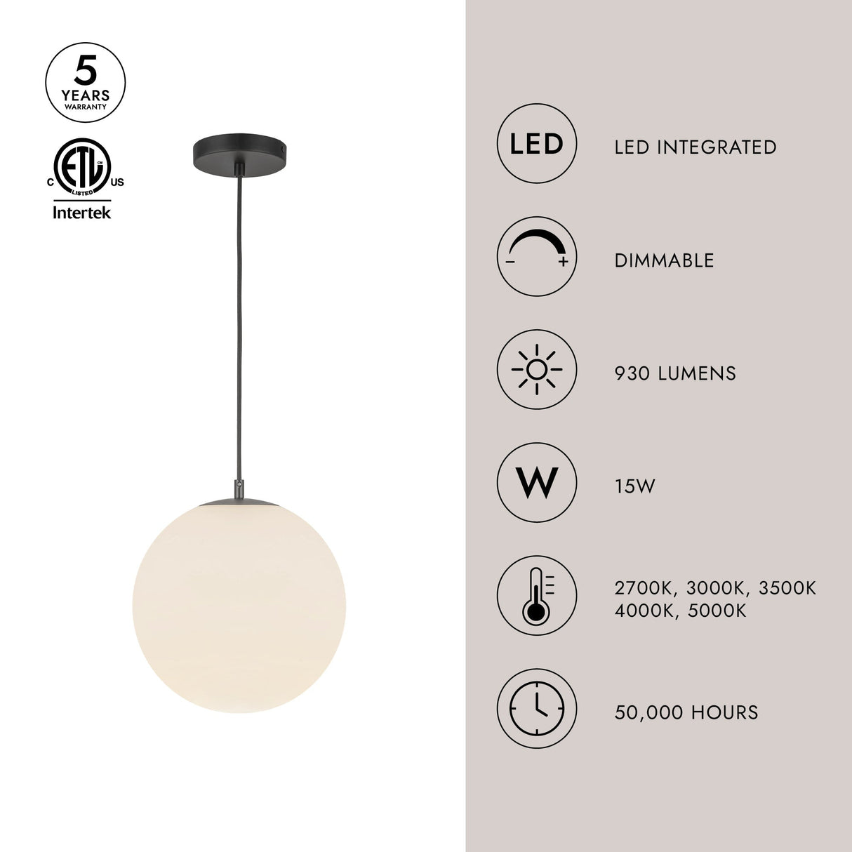 Kuzco Marco 12-in LED Pendant