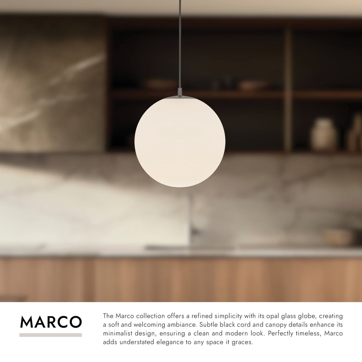 Kuzco Marco 12-in (196-in Wire) LED Pendant