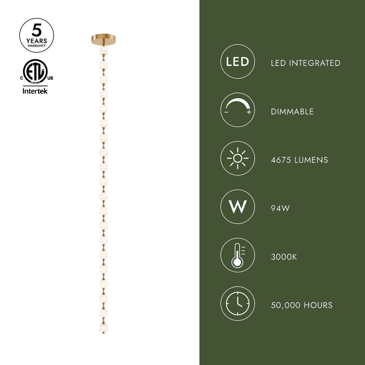 Alora Marni 12-ft Pendant