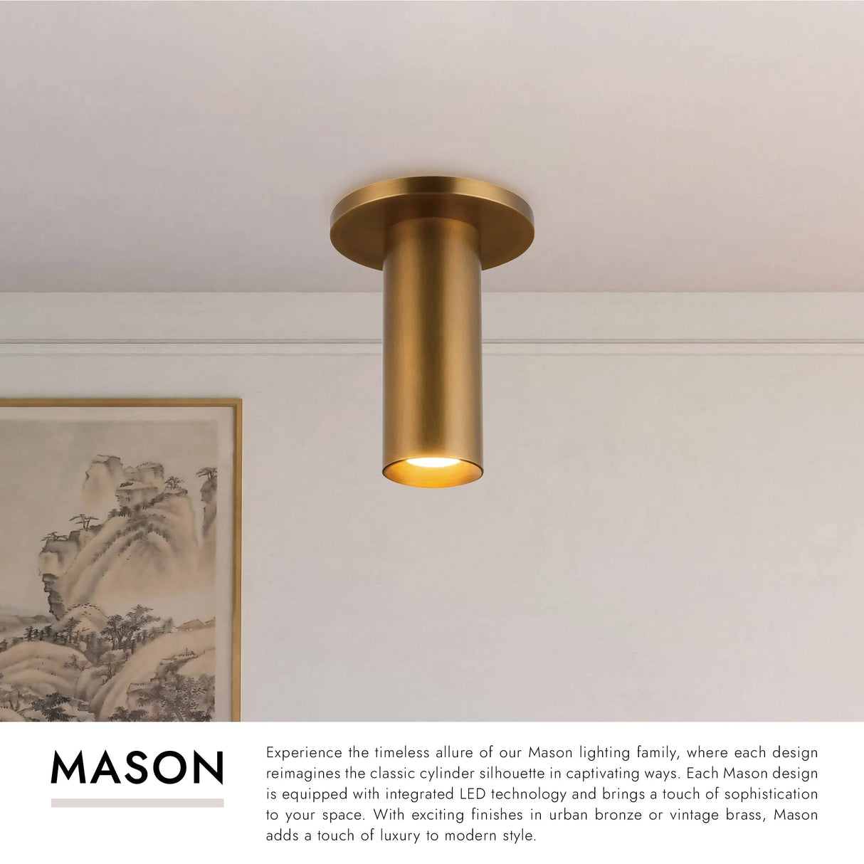 Kuzco Mason 6-in Semi-Flush Mount
