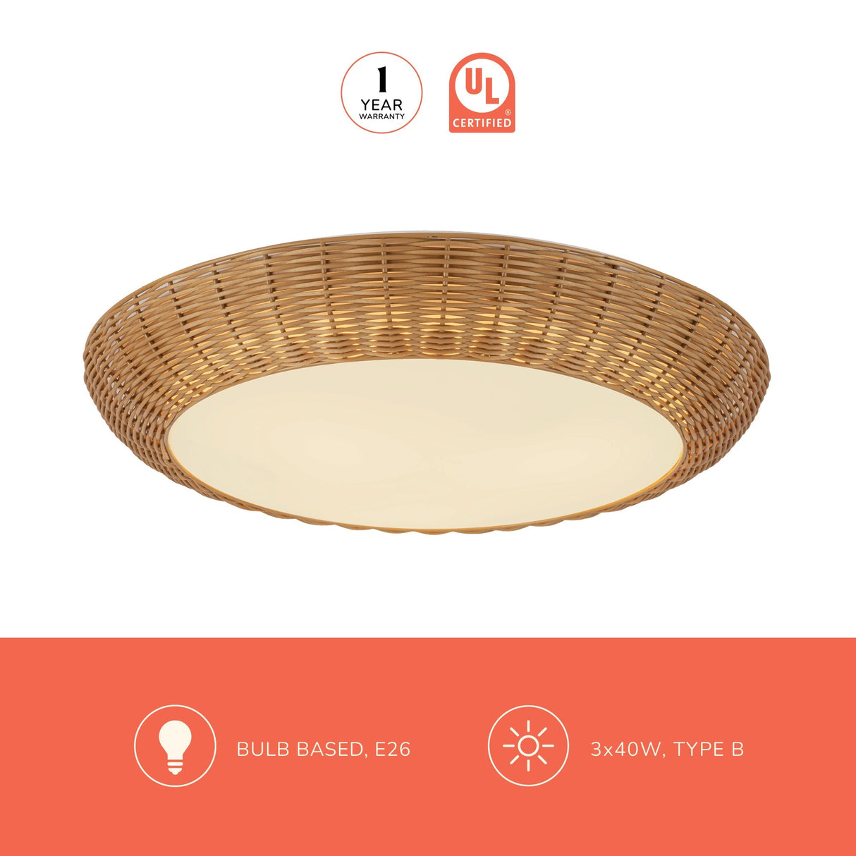 Alora Mood Merida 21-in Flush Mount