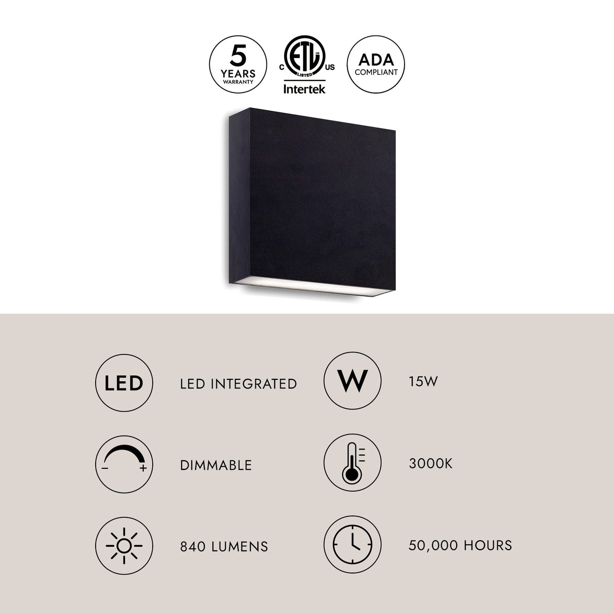 Kuzco Mica 6-in All-terior Up/Down Wall Light