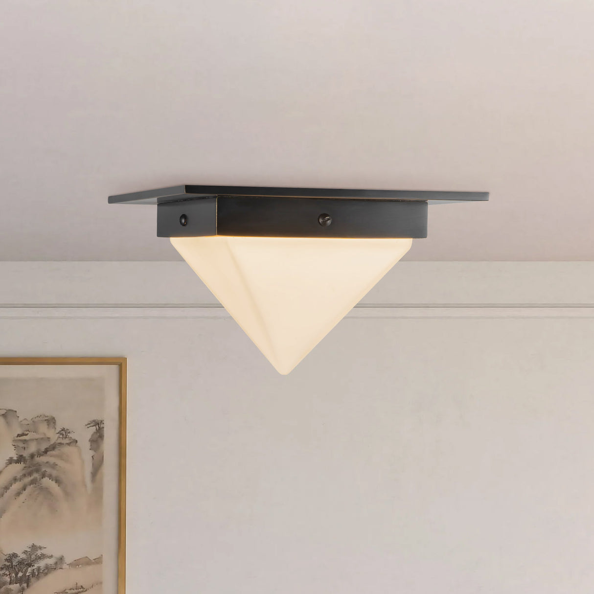 Alora Mineral 4-in (8-in Width) Flush Mount