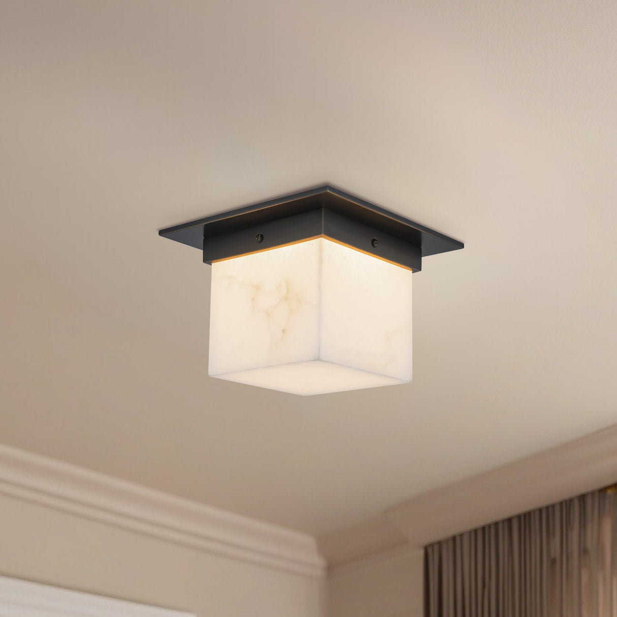 Alora Mineral 5-in (8-in Width) Flush Mount