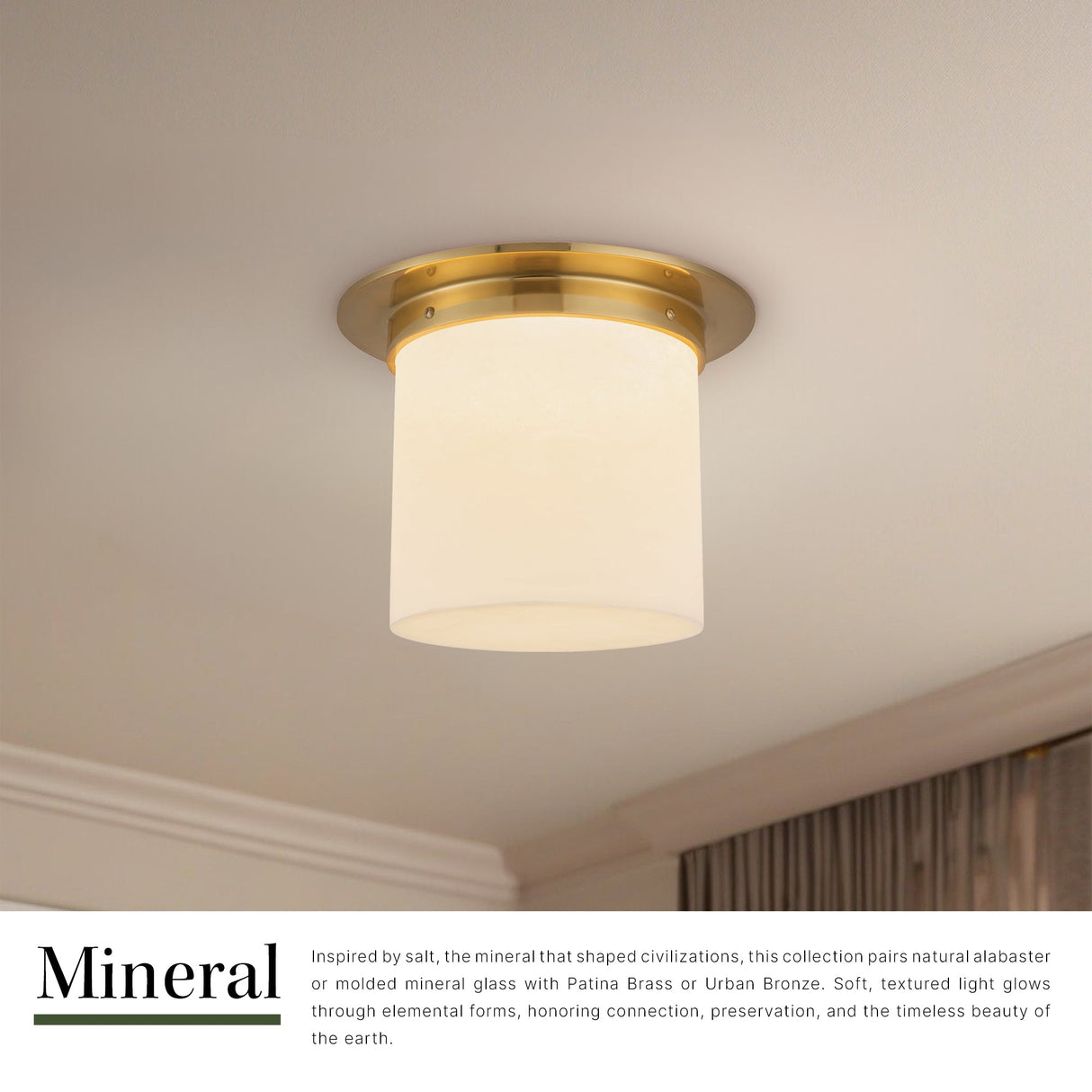 Alora Mineral 8-in (11-in Dia.) Flush Mount