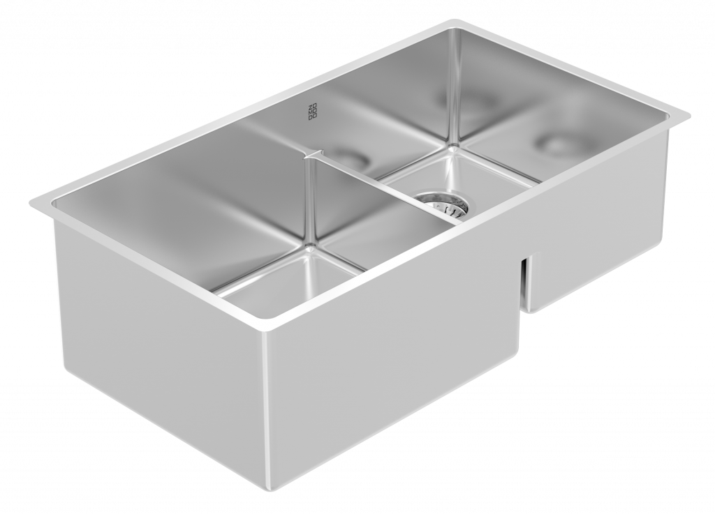 Montego Low Divide 31" 60/40 Double Low Div Sink, Undermount, 16 Gauge, R15, Single Box