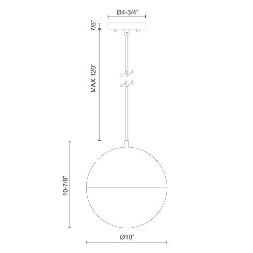 Kuzco Monae 10-in Pendant