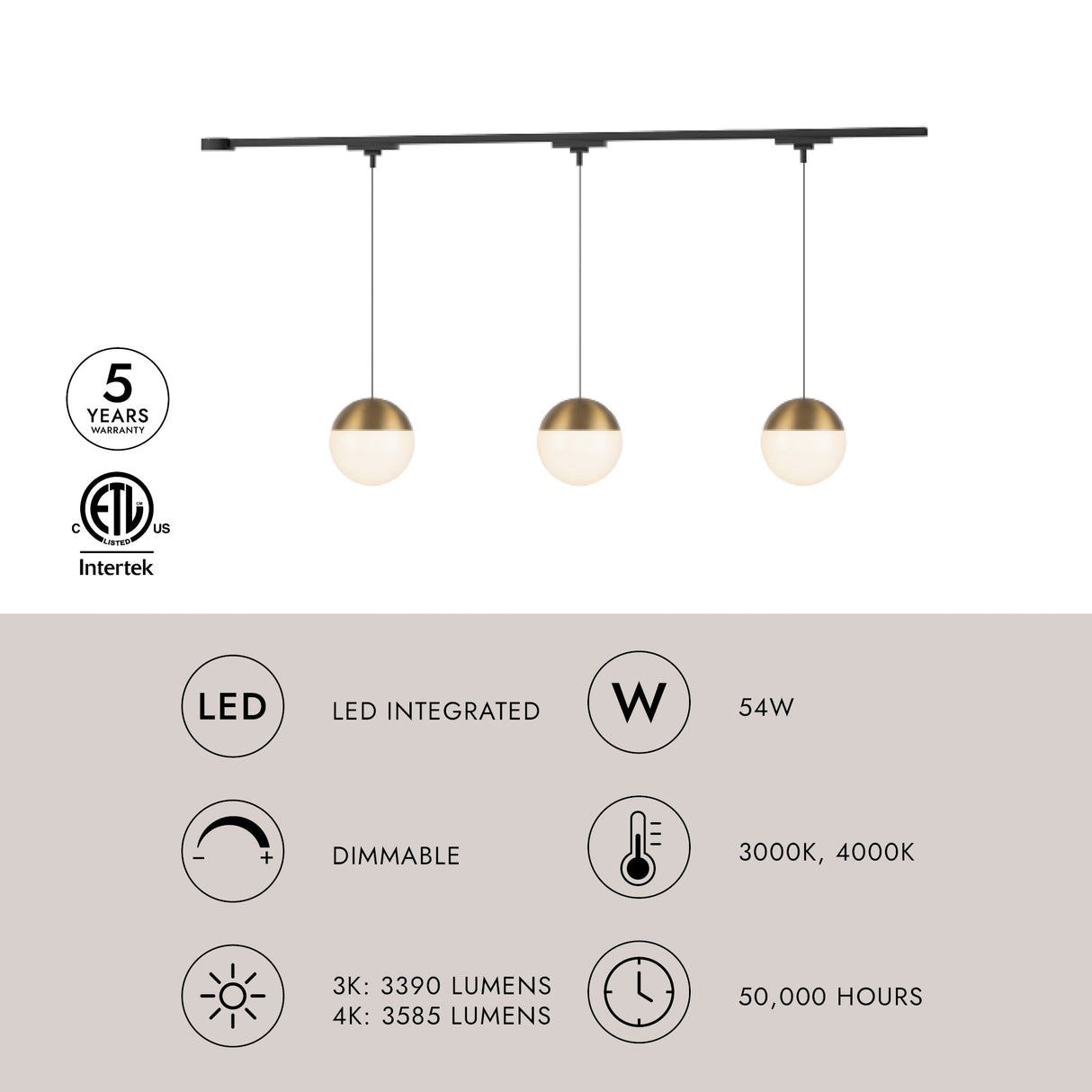 Kuzco Trilo Ceiling Kit - Monae 3-Head