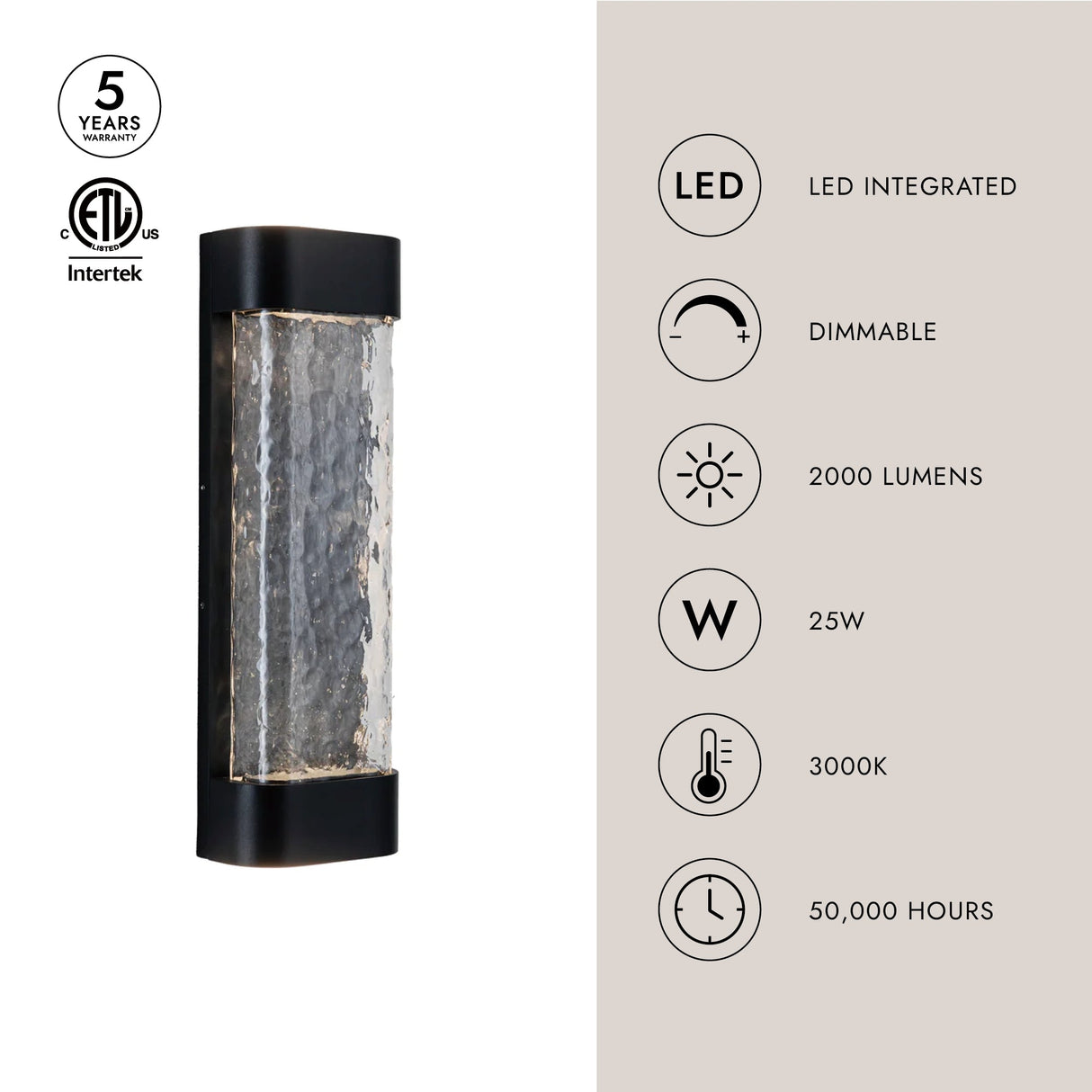 Kuzco Moondew 18-in Exterior Wall Sconce